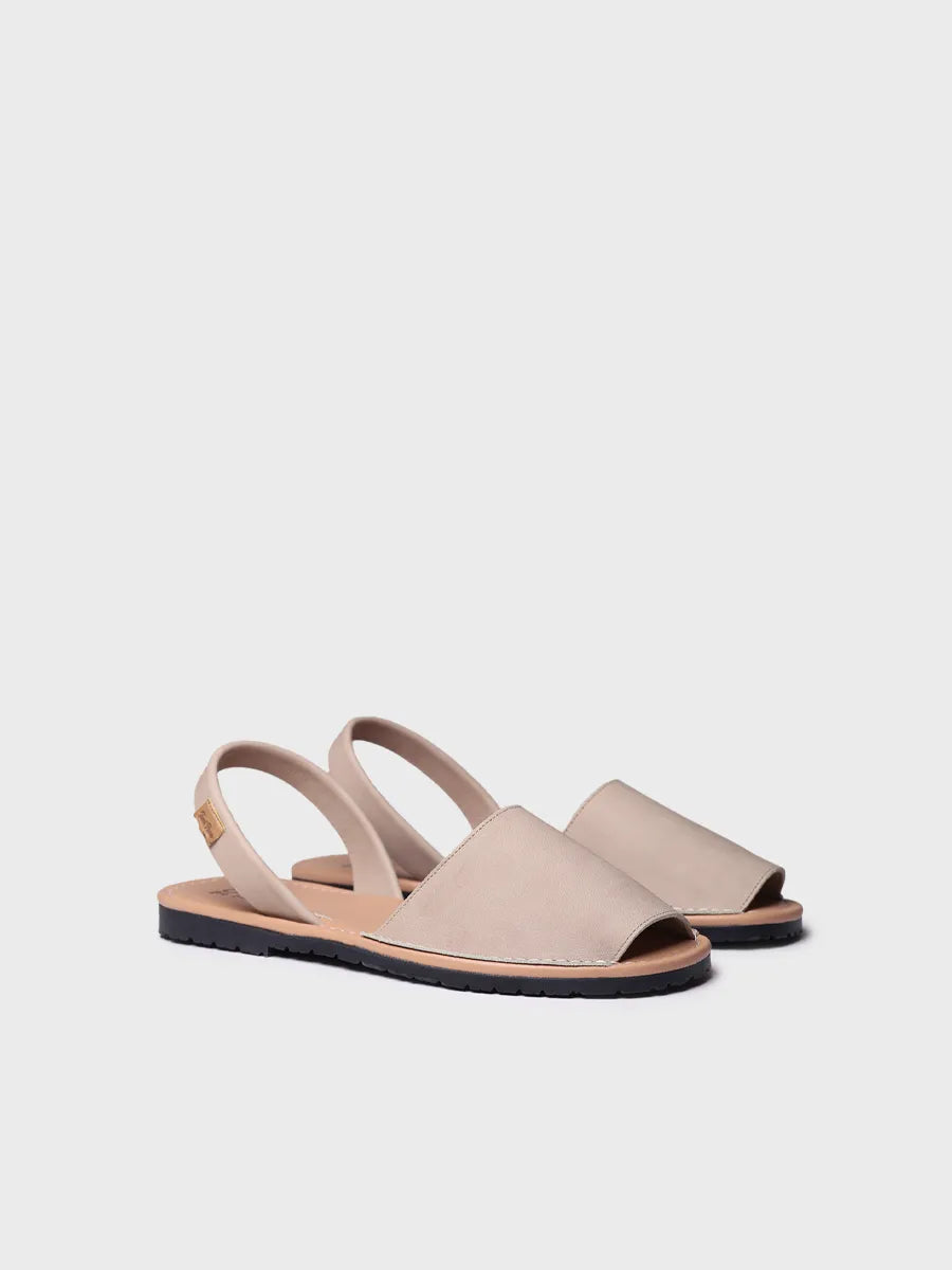 Sandalia de hombre con tiras cruzadas en color taupe | GRAU-P