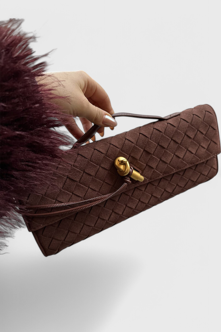 Lucía Bolso de Hombro Clásico de Ante